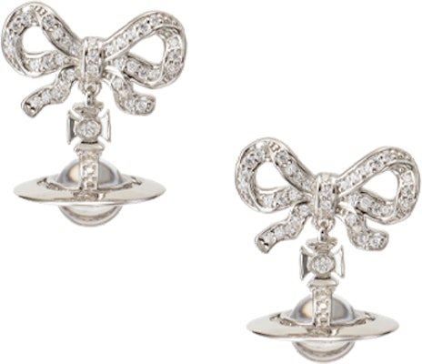 (W) 薇薇安·魏斯伍德女款銀色鑲嵌耳環 505770229002 Order (W) 薇薇安·魏斯伍德女款銀色鑲嵌耳環 505770229002