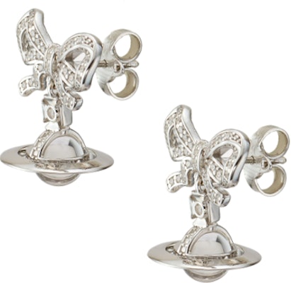 (W) 薇薇安·魏斯伍德女款銀色鑲嵌耳環 505770229002 Lookbook (W) 薇薇安·魏斯伍德女款銀色鑲嵌耳環 505770229002