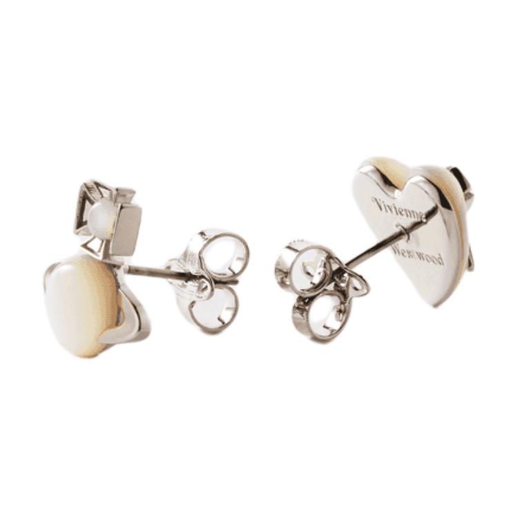 Lookbook (W) 薇薇安·魏斯伍德銀色土星標誌珍珠母耳環 6201034302p122im