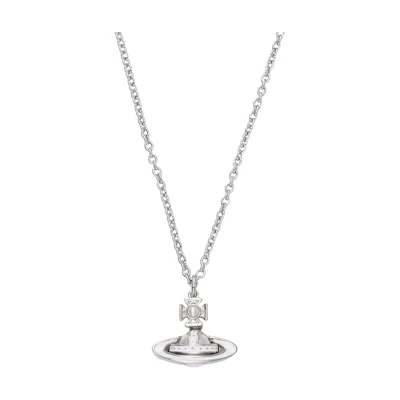(Women) Vivienne Westwood Simonetta Bas Relief Pendant Necklace Silver/White Pearl Enamel 6302032202P113CNP113
