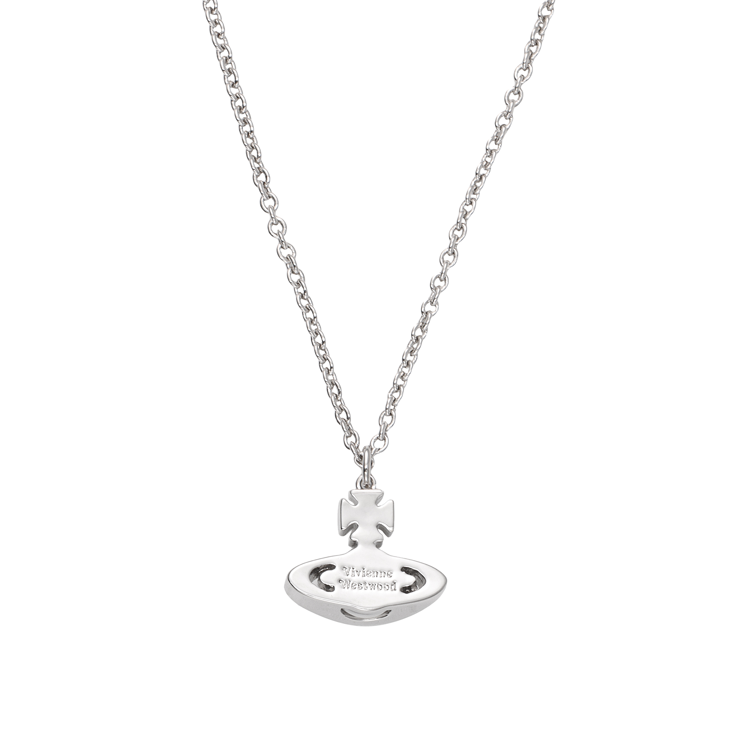 (Women) Vivienne Westwood Simonetta Bas Relief Pendant Necklace Silver/White Pearl Enamel 6302032202P113CNP113 圖 3