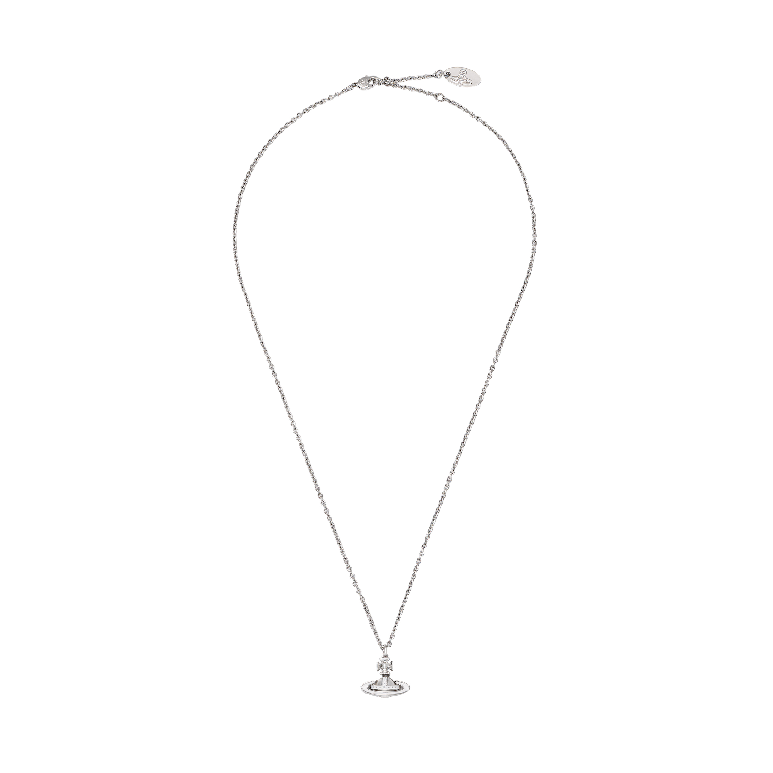 (Women) Vivienne Westwood Simonetta Bas Relief Pendant Necklace Silver/White Pearl Enamel 6302032202P113CNP113 圖 4