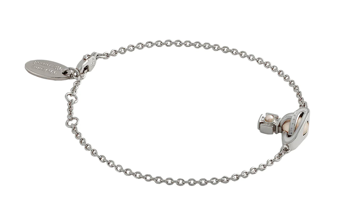 (Women) Vivienne Westwood Simonetta Bas Relief Saturn Pearl Enamel Pendant Bracelet. 61020176-02P113-CN 圖 3