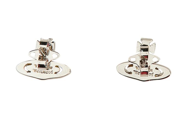 Lookbook (W) Vivienne Westwood Simonetta 優雅白色琺瑯土星黃銅耳環 女款 6201026702P113CN