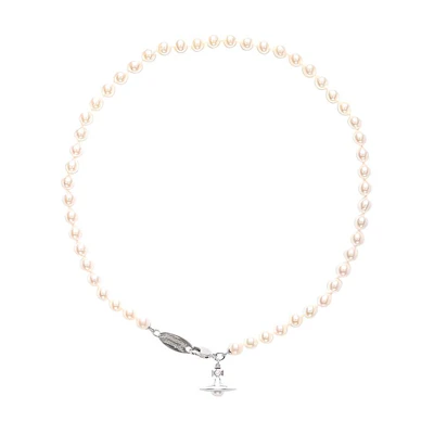 (Women) Vivienne Westwood Simonetta Pearl Necklace Saturn Pendant Jewelry 63010085-02P113