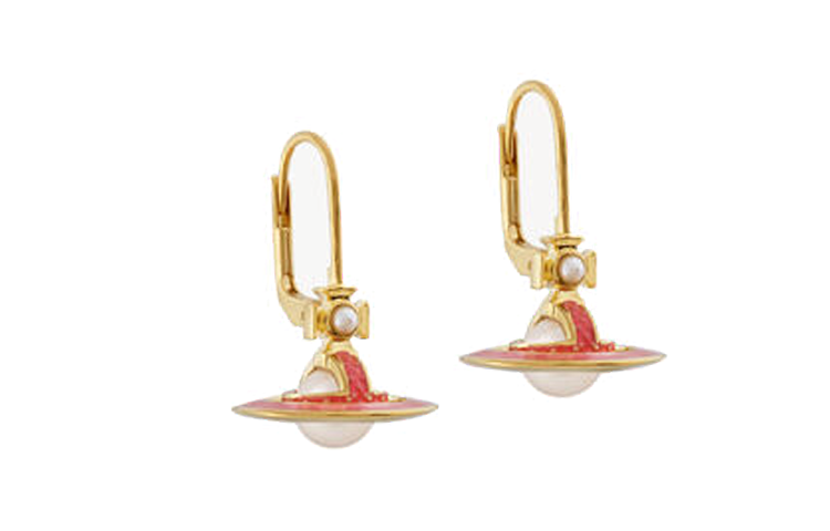 Lookbook (W) 薇薇安·魏斯伍德金色土星琺瑯耳環 飾品 6202011502R730
