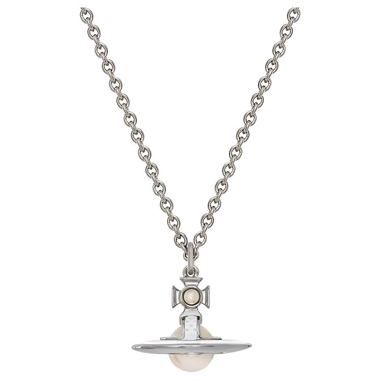 (Women) Vivienne Westwood SIMONETTA Saturn Pearl Pendant Brass Necklace for Women. 63020321-02P113-CN