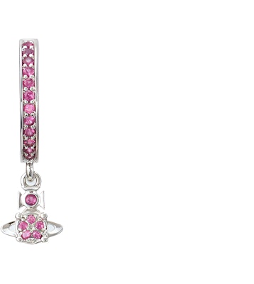 (W) 薇薇安·威斯伍德單圈鑲飾黃銅耳環 女款 銀色。 5057817250MO Buy (W) 薇薇安·威斯伍德單圈鑲飾黃銅耳環 女款 銀色。 5057817250MO