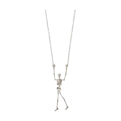 (Women) Vivienne Westwood Skeleton Long Necklace Brass Skull Pendant for Women. 63010024W113W113