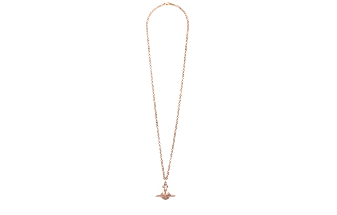 (Women) Vivienne Westwood Small Orb Saturn Pendant Necklace Rose Gold for Women 63020096-G002 圖 3