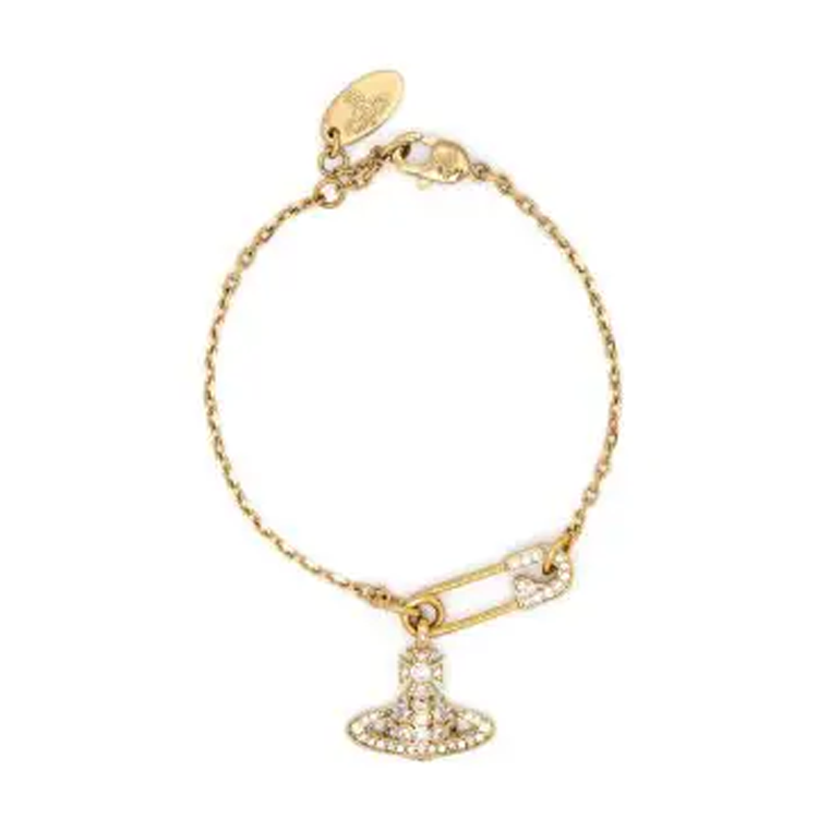 (Women) Vivienne Westwood Solid Design Gold-Plated Brass Bracelet  Gold. 6102015302R102IM