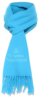 (W) Syal Vivienne Westwood Logo Solid dengan Rumbai Wanita - Biru. 81030007W00Q7K403 Buy (W) Syal Vivienne Westwood Logo Solid dengan Rumbai Wanita - Biru. 81030007W00Q7K403