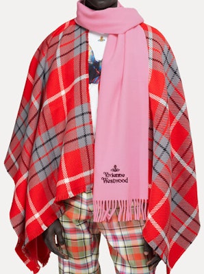 (W) Vivienne Westwood Selendang Bulu Merino Padat Warna Merah Jambu 81030007-W00Q7--PINK Shop (W) Vivienne Westwood Selendang Bulu Merino Padat Warna Merah Jambu 81030007-W00Q7--PINK