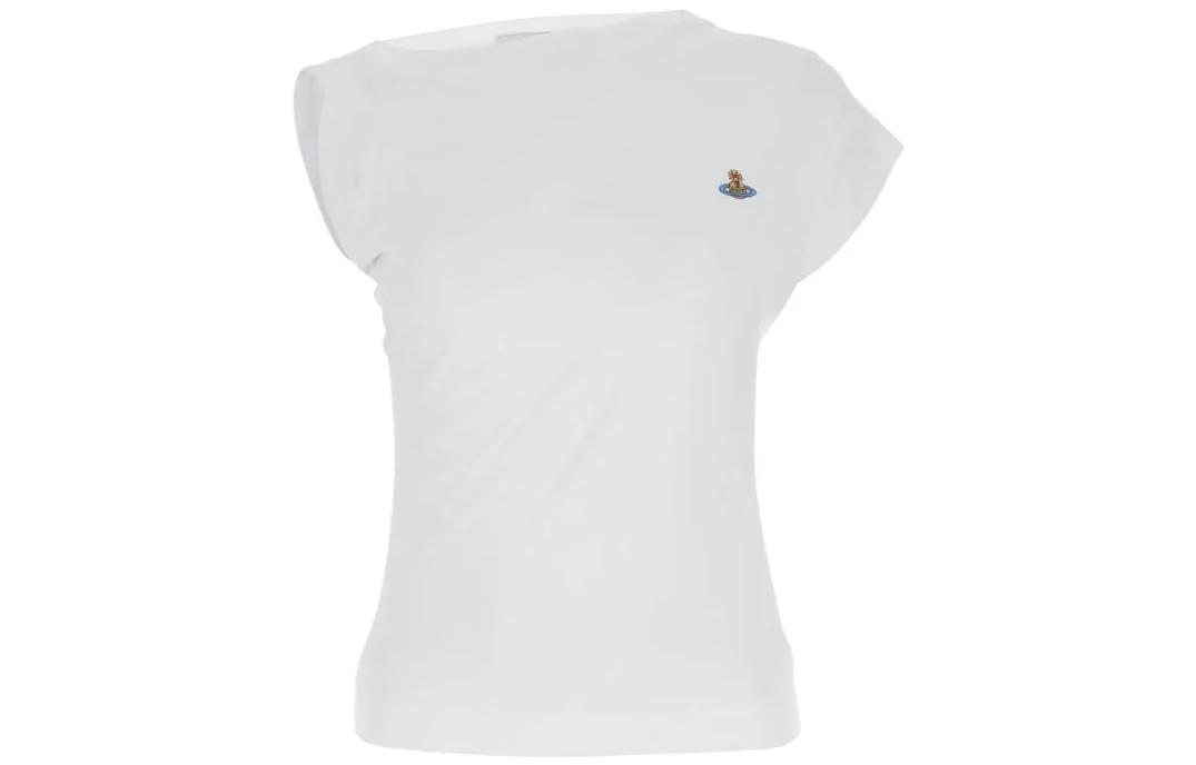Order (Women) Vivienne Westwood SS22  Asymmetrical Draped Sleeveless T-Shirt White 1504000AJ001MA401