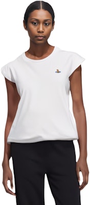 (Women) Vivienne Westwood SS22 Asymmetrical Draped Sleeveless T-Shirt White 1504000AJ001MA401 Purchase (Women) Vivienne Westwood SS22 Asymmetrical Draped Sleeveless T-Shirt White 1504000AJ001MA401