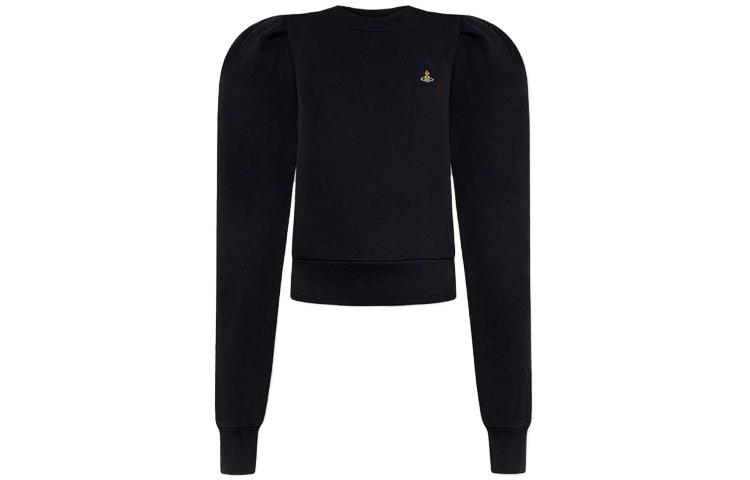 (Women) Vivienne Westwood SS22  Black Bubble Sleeve Sweatshirt. 1I010003J0006PON401