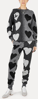 (W) 비비안 웨스트우드 SS23 블랙 니트 스웨터 컬러블록 하트 디자인 38030019Y000OO206 Lookbook (W) 비비안 웨스트우드 SS23 블랙 니트 스웨터 컬러블록 하트 디자인 38030019Y000OO206