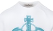 Details for (Women) Vivienne Westwood SS23 White Saturn Spray Print Short Sleeve T-Shirt. 3G010011J001M-A401