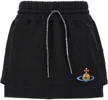 (Women) Vivienne Westwood SS24 Black Slim Fit Skirt with Orb Logo Embroidery. 1J010004J006ON401 (Women) Vivienne Westwood SS24 Black Slim Fit Skirt with Orb Logo Embroidery. 1J010004J006ON401