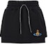 Buy (W) Vivienne Westwood SS24 Skirt Hitam Langsing dengan Sulaman Logo Orb. 1J010004J006ON401