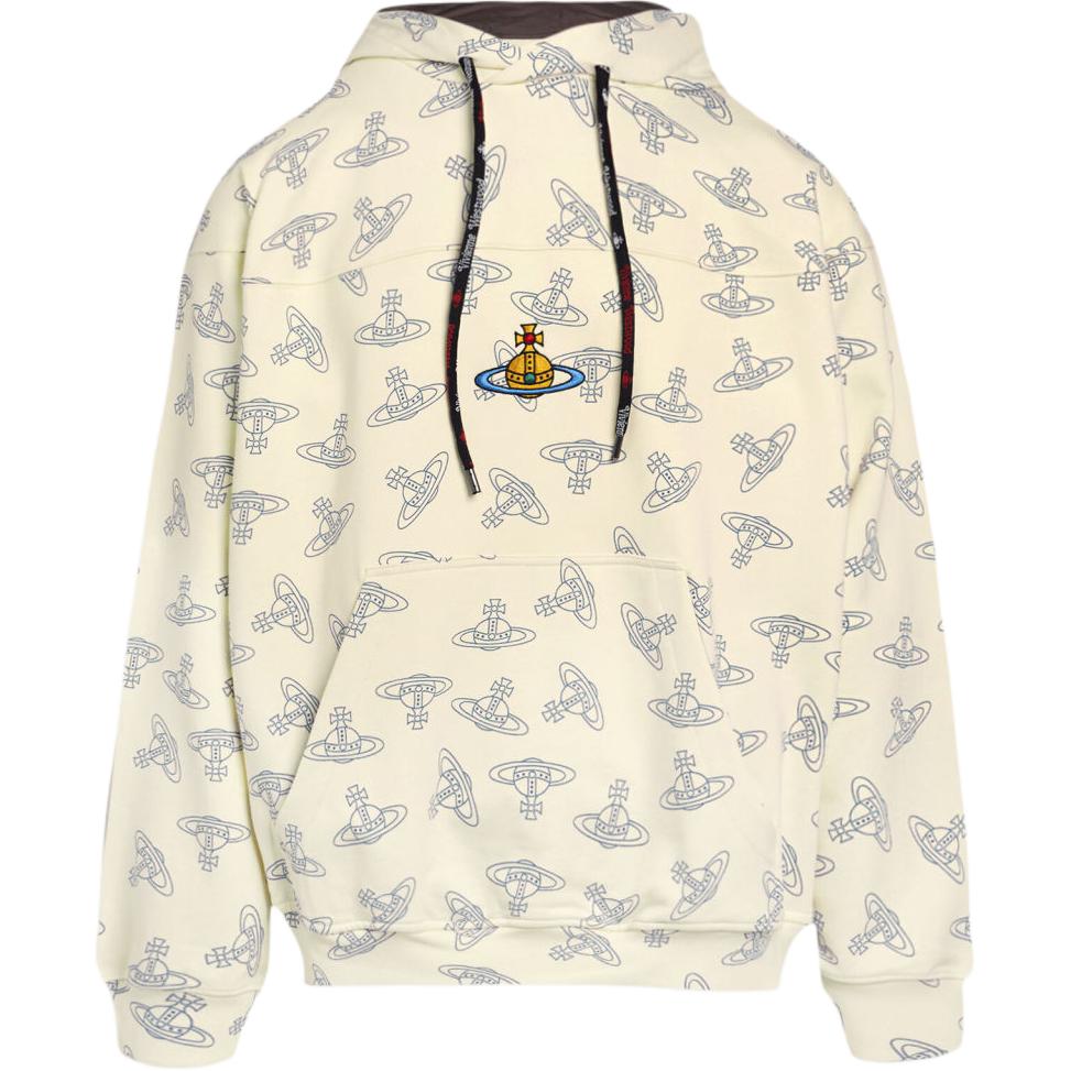 Order (W) 薇薇安·韦斯特伍德 SS24 白蓝刺绣标志连帽衫 3I01000N-J0079-WHITE