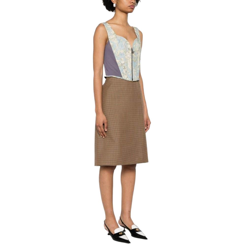 Purchase (W) Vivienne Westwood SS24 女裝淺藍圖案拉鍊修身背心 1503003SW00NAK302