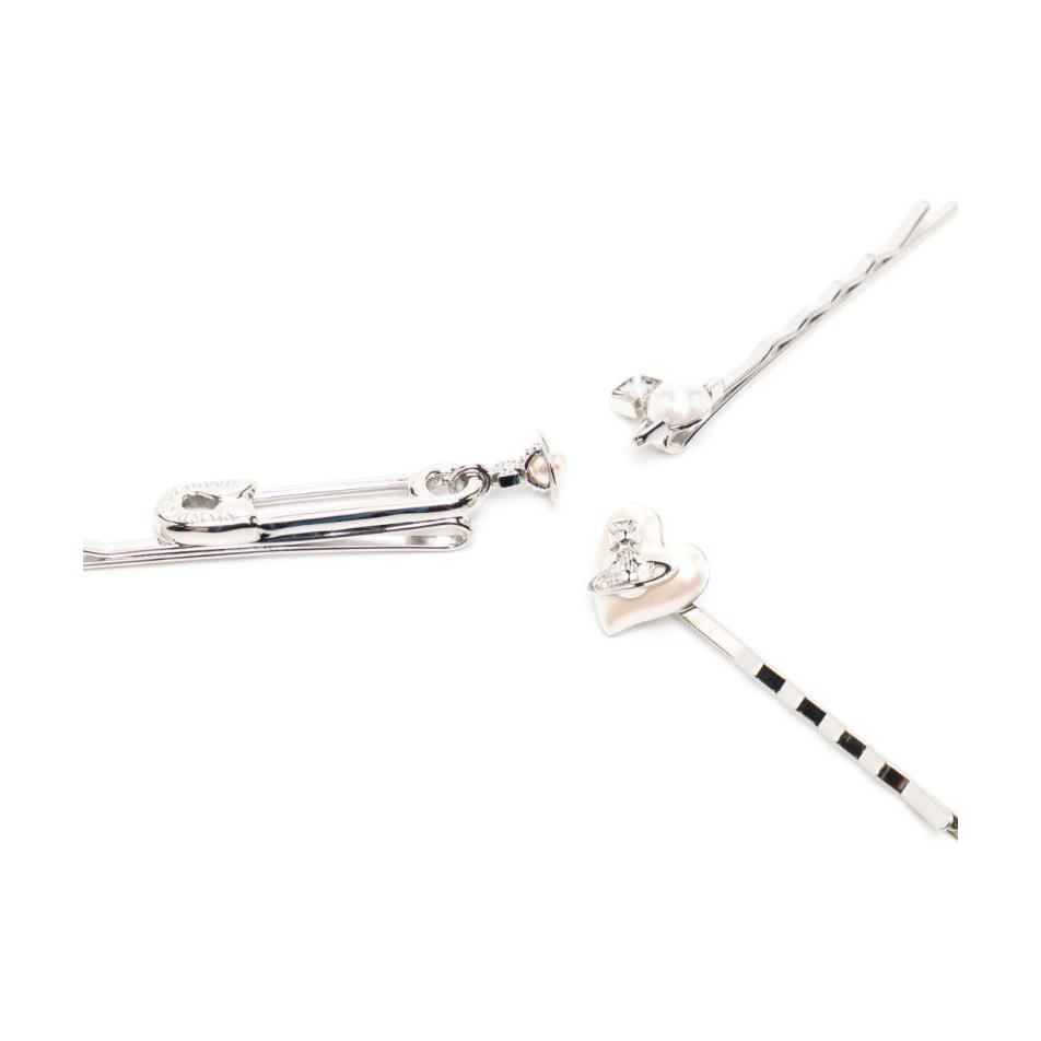 Shop (W) Conjunto de Clips de Pelo Vivienne Westwood Tilde Bobby Plata Perla Accesorios. 6703000A02P103IMAW23P103