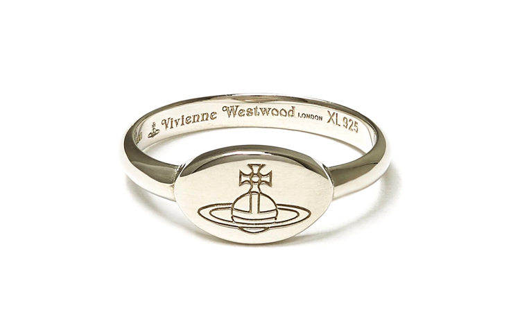 Order (W) Anillo de plata 925 Vivienne Westwood Tilly con diseño de letras y logotipo. 6402000701P019P019