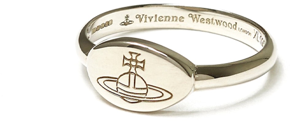 (W) Anillo de plata 925 Vivienne Westwood Tilly con diseño de letras y logotipo. 6402000701P019P019 Lookbook (W) Anillo de plata 925 Vivienne Westwood Tilly con diseño de letras y logotipo. 6402000701P019P019