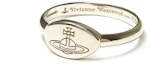 Lookbook (W) Anillo de plata 925 Vivienne Westwood Tilly con diseño de letras y logotipo. 6402000701P019P019