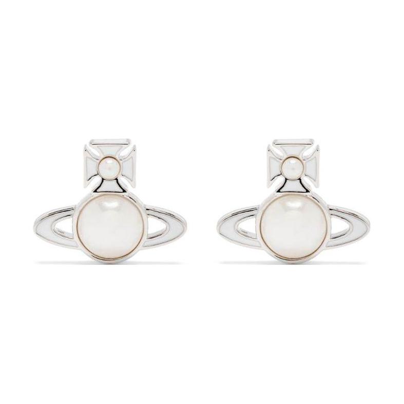 (Women) Vivienne Westwood Tillya Saturn Pearl Earrings Women’s Silver. 6201035W02
