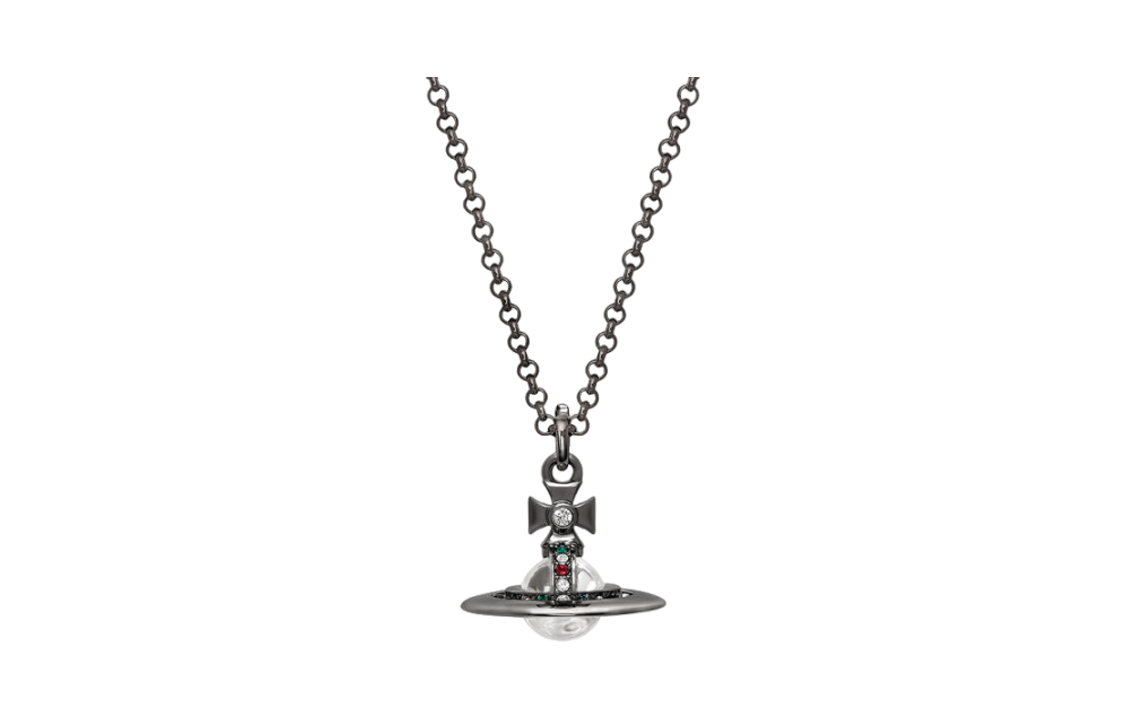 (Women) Vivienne Westwood TINY ORB 3D Saturn Pendant Brass Necklace Women Black 63020097S001 圖 2