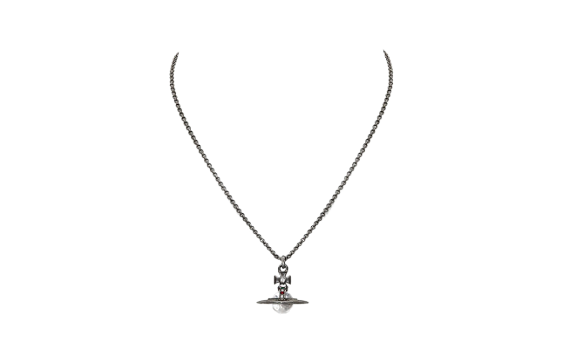 (Women) Vivienne Westwood TINY ORB 3D Saturn Pendant Brass Necklace Women Black 63020097S001 圖 3