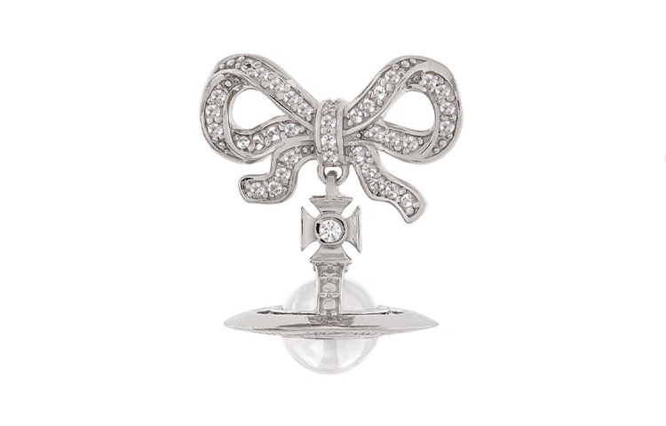 (Women) Vivienne Westwood Transparent Bow Earrings Silver (). 6202014H01P3467727194 圖 3