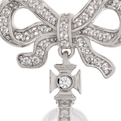 (Women) Vivienne Westwood Transparent Bow Earrings Silver (). 6202014H01P3467727194 圖 4