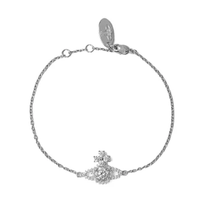 (Women) Vivienne Westwood Valentina Orb Saturn Cubic Zirconia Bracelet. 6102006802P102P102