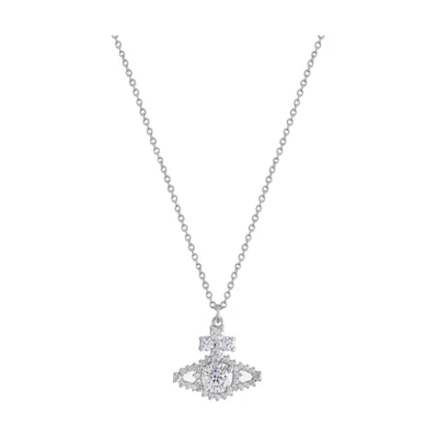 (Women) Vivienne Westwood Valentina Saturn Pendant Necklace Silver. 8050889145684