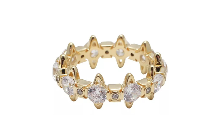 (Women) Vivienne Westwood Warwick Crystal Saturn Crown 925 Silver Ring Gold . 64415-21422294