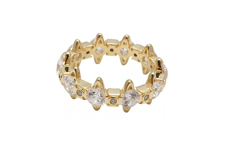 Lookbook (W) 薇薇安·威斯特伍德 Warwick 水晶土星皇冠 925 純銀戒指 金色 64415-21422294