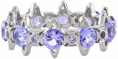 Lookbook (Women) Vivienne Westwood Warwick Orb Inlay Recycled Silver Ring Purple 6404016901P250P250