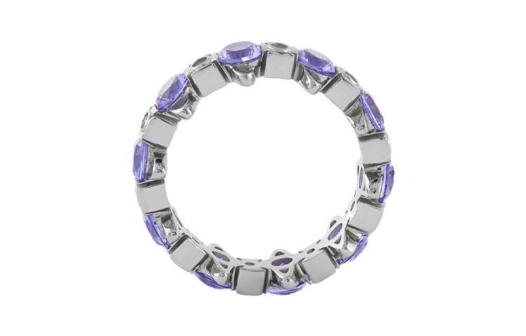 Purchase (W) 비비안 웨스트우드 워릭 오브 인레이 재활용 실버 반지 퍼플 6404016901P250P250