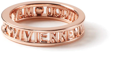 Shop (Women) Vivienne Westwood Westminster Alphabet 925 Silver Ring for Women 64040016G002
