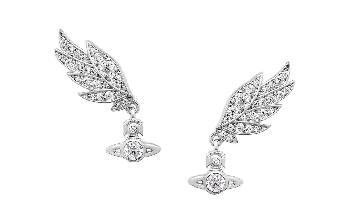 (Women) Vivienne Westwood Wing Design Recycled Silver Earrings Women - Silver 6201034L-01P102-SM 圖 2