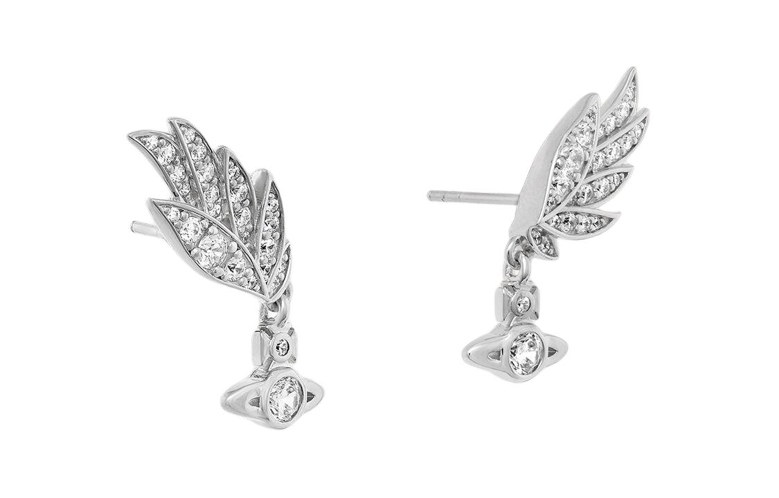 (Women) Vivienne Westwood Wing Design Recycled Silver Earrings Women - Silver 6201034L-01P102-SM 圖 3