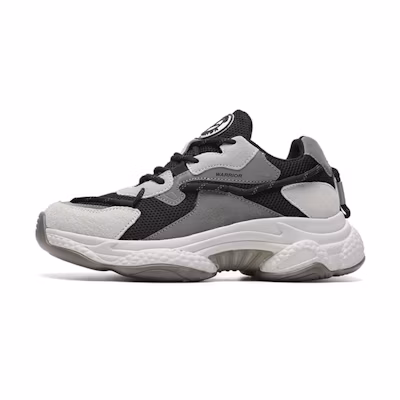 (W) Warrior 'Black Casual Trendy Dad Shoes'