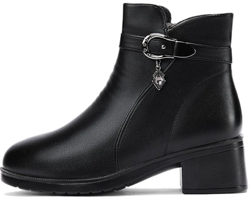 (Women) Warrior 'Black Fleece-Lined Waterproof Mid-Top with Side Zipper' WBN(JS)1268R012 Buy (Women) Warrior 'Black Fleece-Lined Waterproof Mid-Top with Side Zipper' WBN(JS)1268R012