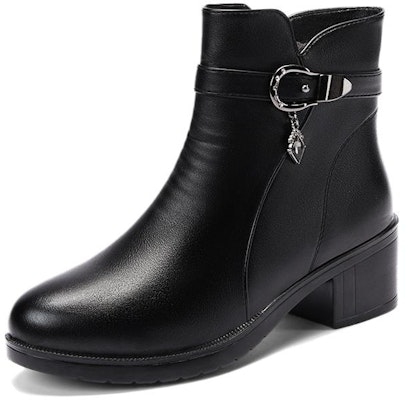 (Women) Warrior 'Black Fleece-Lined Waterproof Mid-Top with Side Zipper' WBN(JS)1268R012 Order (Women) Warrior 'Black Fleece-Lined Waterproof Mid-Top with Side Zipper' WBN(JS)1268R012