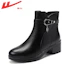 Details for (Women) Warrior 'Black Fleece-Lined Waterproof Mid-Top with Side Zipper' WBN(JS)1268R012