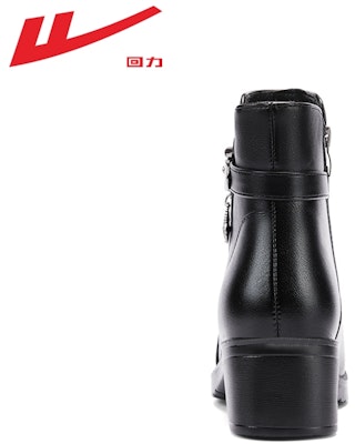 (Women) Warrior 'Black Fleece-Lined Waterproof Mid-Top with Side Zipper' WBN(JS)1268R012 Cheap (Women) Warrior 'Black Fleece-Lined Waterproof Mid-Top with Side Zipper' WBN(JS)1268R012