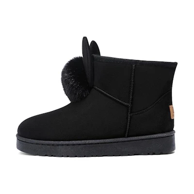 (W) Warrior 'Black Mid-Calf Snow Boots'